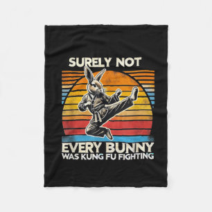 Zeker Niet Elke Bunny Kung Fu Fighting Pasen Fleece Deken