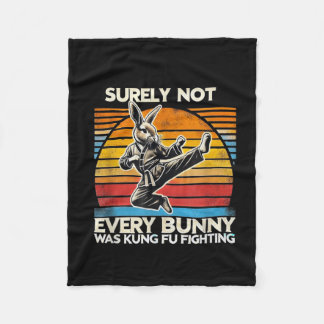 Zeker Niet Elke Bunny Kung Fu Fighting Pasen Fleece Deken