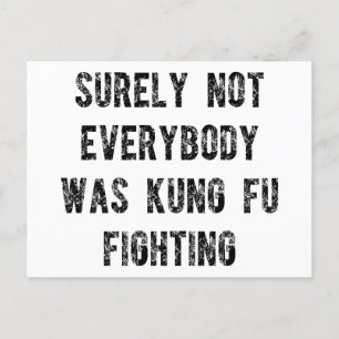 Zeker niet iedereen vocht kungfu briefkaart