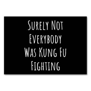 Zeker Niet Iedereen Was Kung Fu Aan Het Vechten Kaart