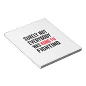 Zeker niet iedereen was kung-Fu aan het vechten Notitieblok (Schuin)