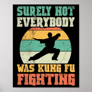 Zeker Niet Iedereen Was Kung Fu Fights Vintage Poster
