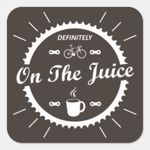 Zeker op de Juice-fietsing Vierkante Sticker