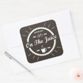 Zeker op de Juice-fietsing Vierkante Sticker (Envelop)