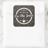 Zeker op de Juice-fietsing Vierkante Sticker (Tas)