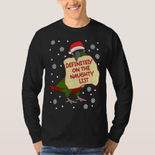 Zeker op Naughty List Parrot I Green Cheek Co. T-shirt