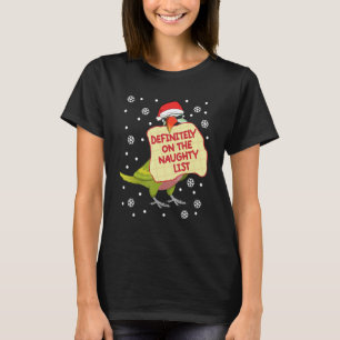 Zeker op Naughty List Parrot I Mustache Para T-shirt