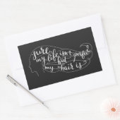 Zeker weten dat mijn leven niet perfect is, maar m rechthoekige sticker (Envelop)