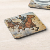 Zeker weten: een Amerikaanse Cavalry-trooper in de Bier Onderzetter (Linkerzijde)