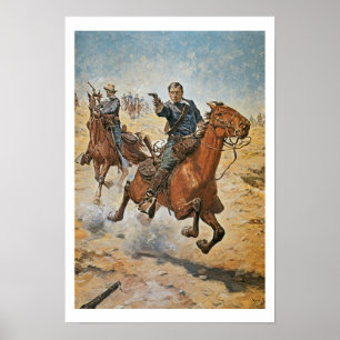 Zeker weten: een Amerikaanse Cavalry-trooper in de Poster