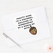  ZEKERHEID DAT IK EEN SQUIRREL BEN - gek Vierkante Sticker (Envelop)