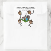  ZEKERHEID DAT IK EEN SQUIRREL BEN VIERKANTE STICKER (Tas)