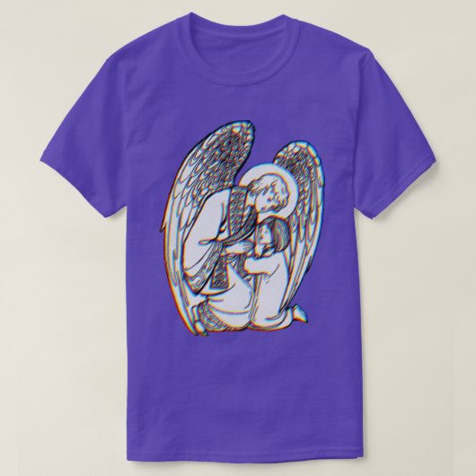Zelator Guardian Angel glitch esthetiek T-shirt (Design voorkant)