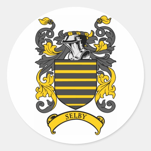 ZELBY-wapenschild Ronde Sticker (Voorkant)