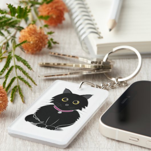 Zelda de Black Cat Sleutelhanger (Voorkant Rechts)