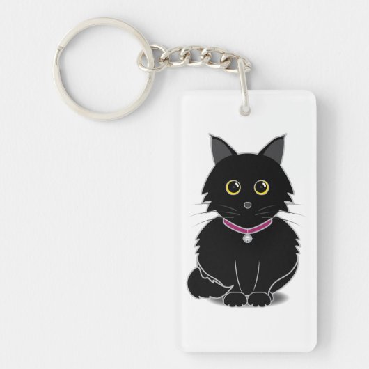 Zelda de Black Cat Sleutelhanger (Voorkant)