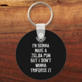 Zelda Funny Triforce It Pun Graphic Sleutelhanger (Voorkant)