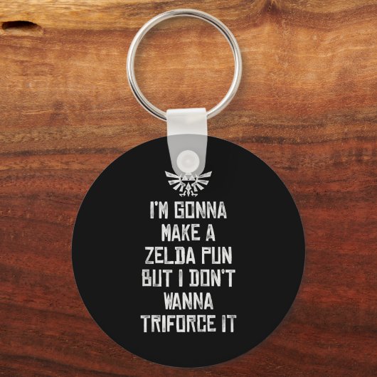 Zelda Funny Triforce It Pun Graphic  Sleutelhanger (Voorkant)