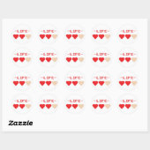 Zelda Hearts Ronde Sticker (Vel)