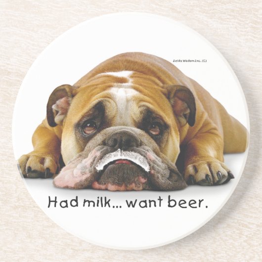 Zelda-melk/bier-onderzetters Zandsteen Onderzetter (Voorkant)