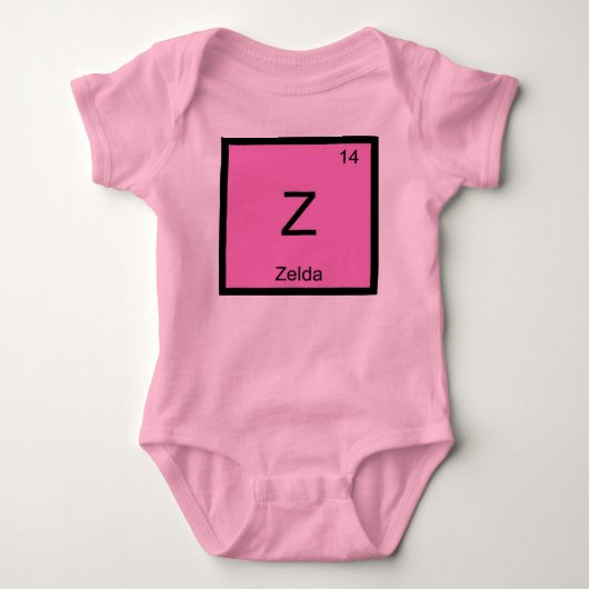 Zelda Name Chemistry Element Periodic Table Romper (Voorkant)