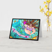 Zeldarm Wenskaart mermaid Kaart (Gele Bloem)