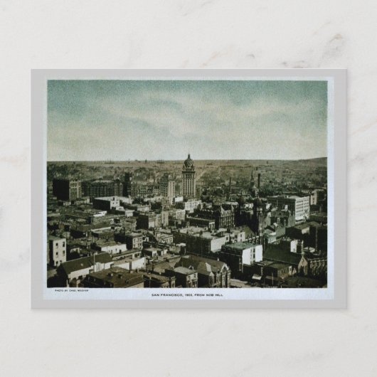 Zelden 1903 San Francisco van Nob Hill foto Briefkaart (Voorkant)