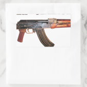 ZELDEN AK-47 RUSSISCH LEGER KALASJNIKOV PISTOOL RECHTHOEKIGE STICKER (Tas)