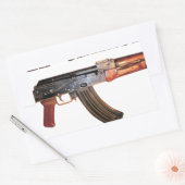 ZELDEN AK-47 RUSSISCH LEGER KALASJNIKOV PISTOOL RECHTHOEKIGE STICKER (Envelop)