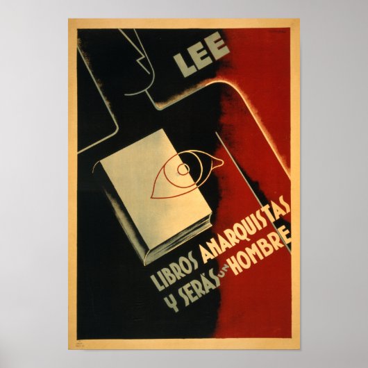 Zelden Anarchistisch Poster uit de Spaanse burgero (Voorkant)