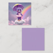 Zelden Beer ~ Paarse Notitiekaartje (Voorkant / Achterkant)