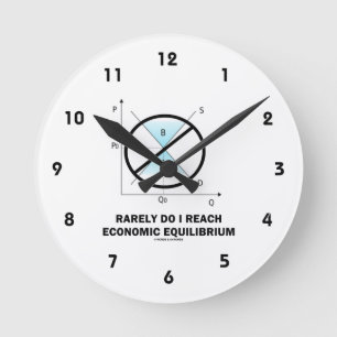 Zelden bereik ik Economisch Evenwicht (Economie) Ronde Klok