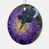 Zelden blauw olifant keramisch ornament (Links)