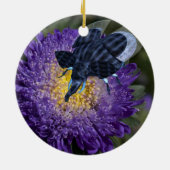 Zelden blauw olifant keramisch ornament (Achterkant)