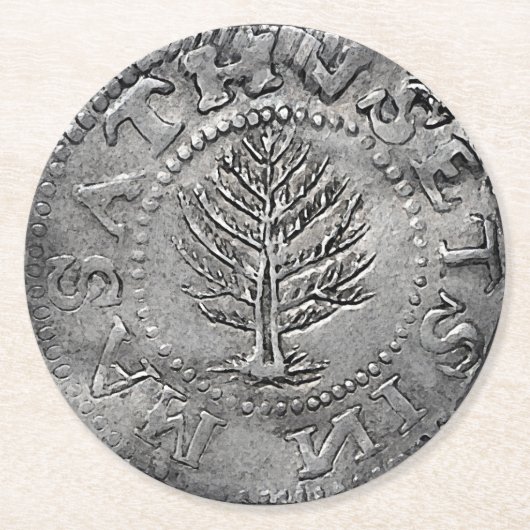 Zelden - Early American Coin Ronde Kartonnen Onderzetter (Voorkant)