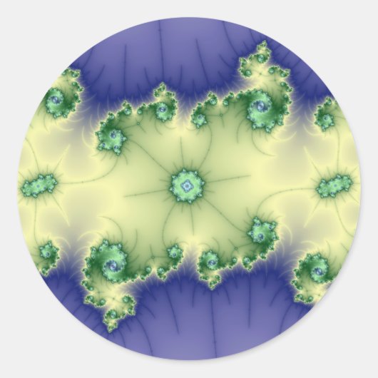 Zelden Gem - Fractal Ronde Sticker (Voorkant)