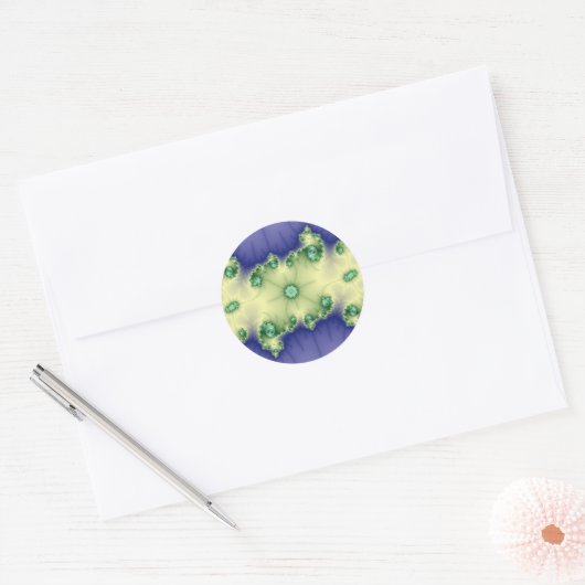 Zelden Gem - Fractal Ronde Sticker (Envelop)