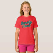 Zelden hier / Blauw T-shirt (Voorkant volledig)
