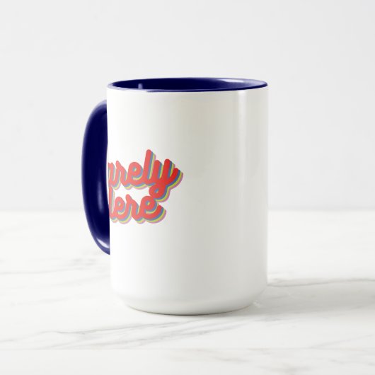 Zelden hier / rood mok (Voorkant links)