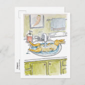 Zelden in het briefkaart van de gootsteen (Voorkant / Achterkant)