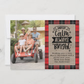 Zelden kalm altijd foto van licht geborsteld feestdagenkaart (Voorkant)