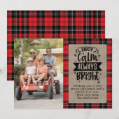 Zelden kalm altijd foto van licht geborsteld feestdagenkaart (Voorkant / Achterkant)