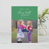 Zelden Kalme, Altijd Helder Aangepaste Kleur Foto  Feestdagenkaart (Staand voorkant)