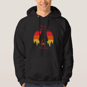 Zelden kamperen Zonnevaste Beer Campfire Social Di Hoodie