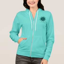 Zelden maar daar. kleine/grote cerv. zipup kanker hoodie