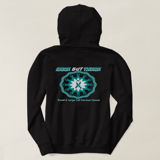 Zelden maar daar. kleine tot grote baarmoederhalsk hoodie (Design achterkant)