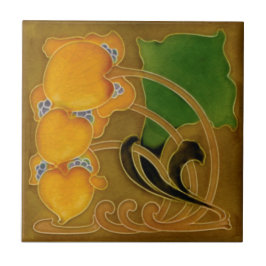 Zelden Marsden c1900 Floral Art Nouveau Repro Tegeltje