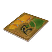 Zelden Marsden c1900 Floral Art Nouveau Repro Tegeltje (Zijkant)