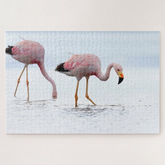 Zelden mooie Andean Flamingo Pink Bird Chili Legpuzzel (Horizontaal)