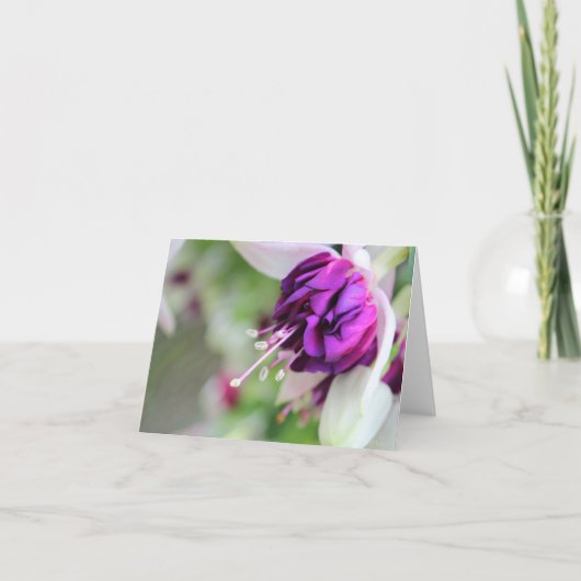 Zelden Paarse Fushia II Feestdagen Kaart (Voorkant)